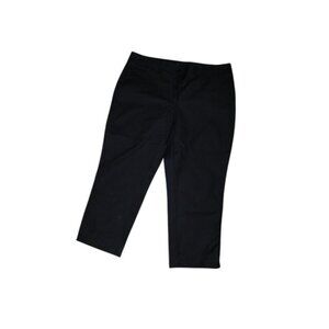 White House Black Market WHBM Size 14 Straight Crop Black Pants
